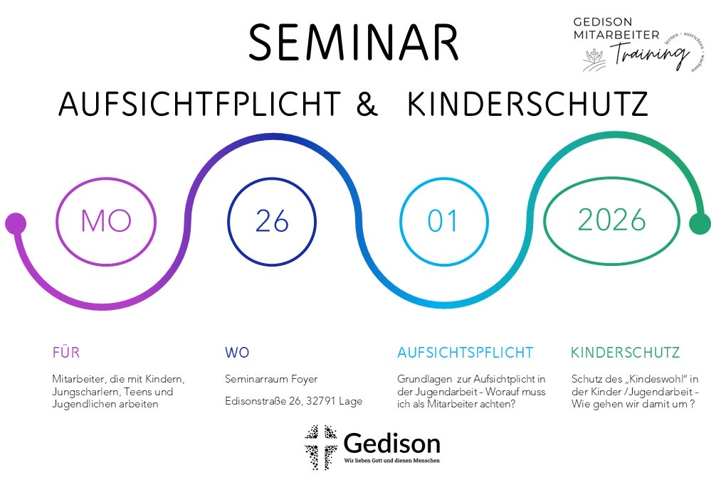 Gedison Seminar zum Thema "Aufsichtspflicht“ und „Schutz der Intimsphäre in der Kinder/Jugendarbeit