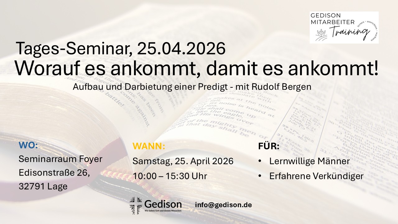 Gedison Tagesseminar 25.04.2026